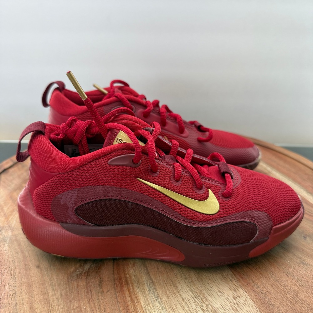 Nike Air Zoom Crossover 2 Youth 1Y University Red Metallic Gold Basketball New